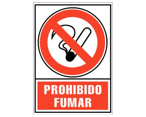 SEÑAL PROHIBIDO FUMAR 210X297MM PVC ROJO ARCHIVO2000 6174-02 RJ (Espera 4 dias)